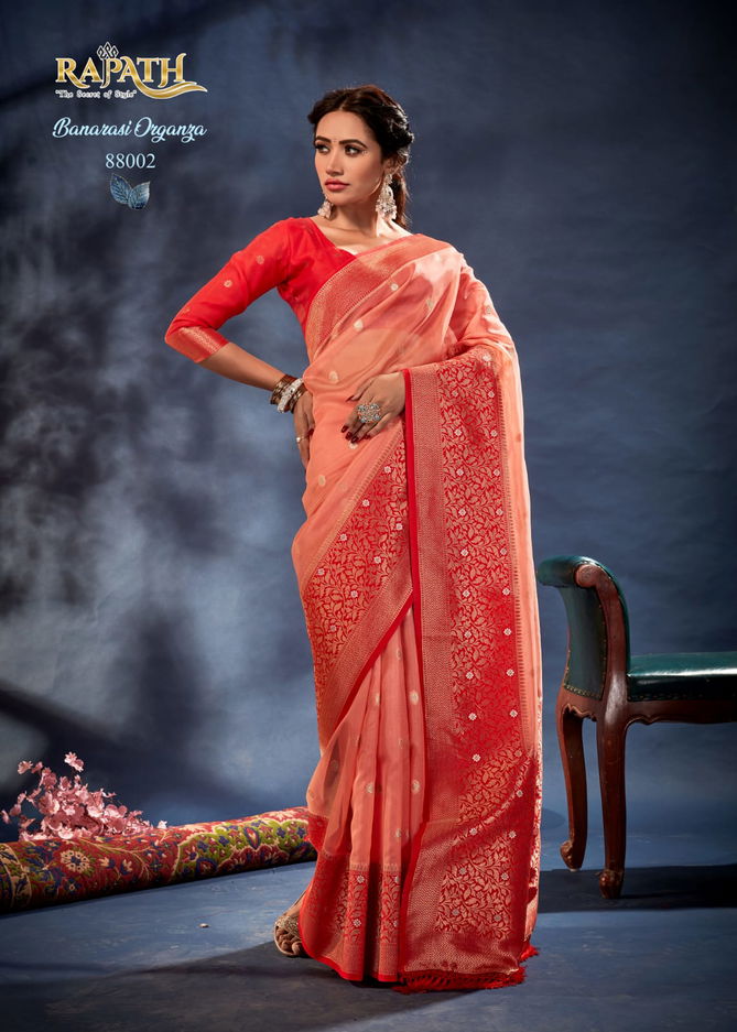 Orum By Rajpath Organza Party Wear Sarees Catalog